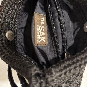 The Sak Black Knit Shoulder Bag